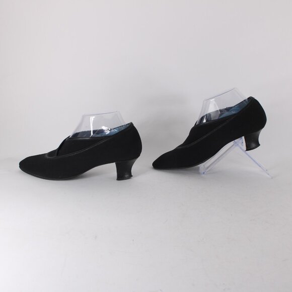 Thierry Rabotin Heels Remy Sz 38 Black Ankle Micro Fiber Leather 2" Heel - Picture 7 of 13